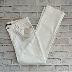 Ralph Lauren Premier Straight Crop White Jeans NWT Size 8  Retail $99.50  #A132